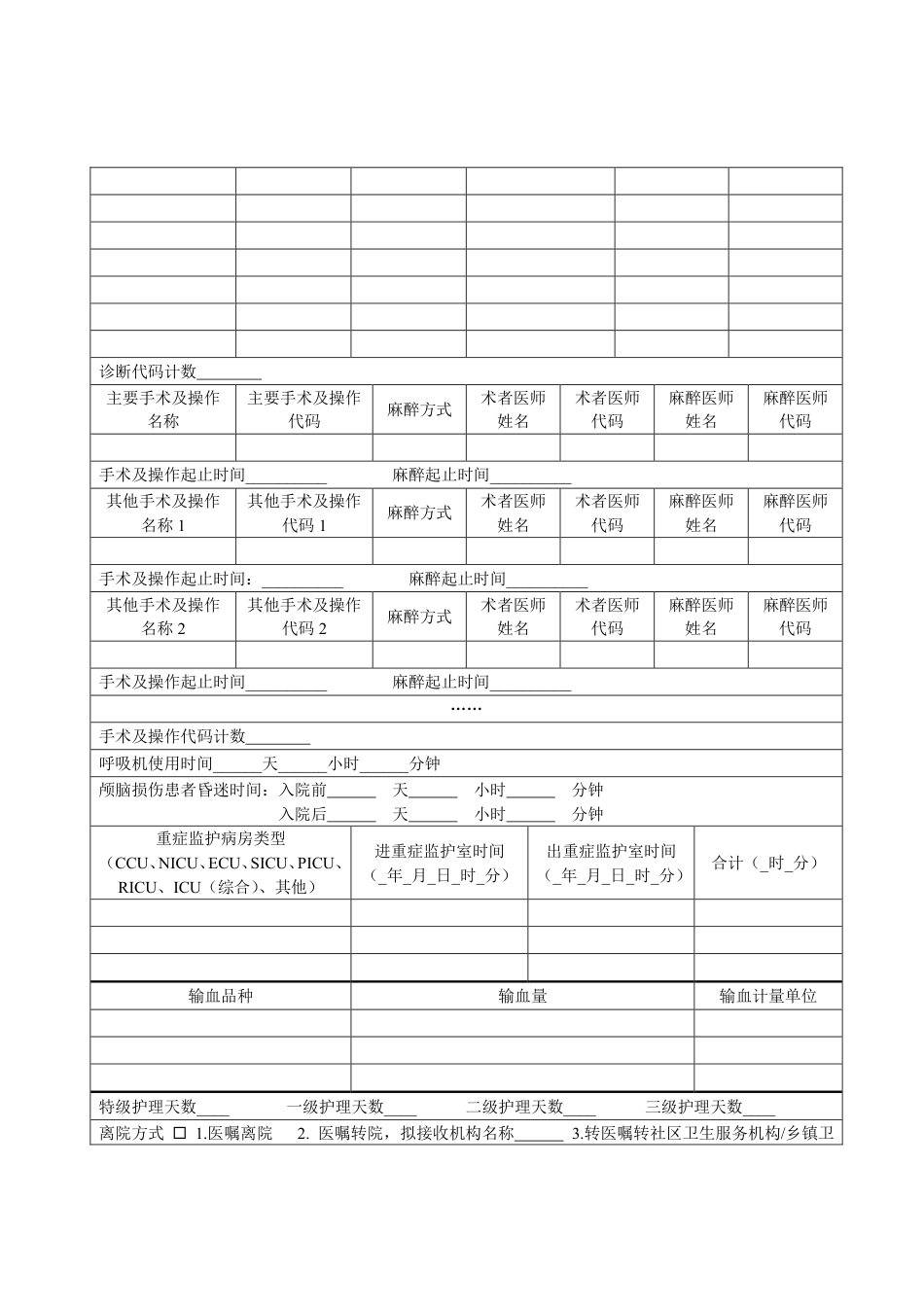 2021版 医疗保障基金结算清单（样式）_第2页