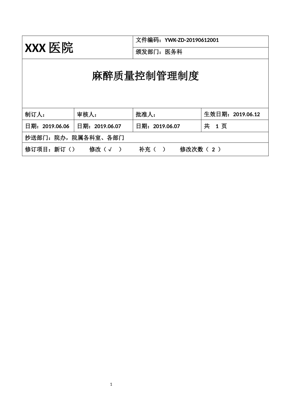 麻醉科制度及日常工作流程_第1页