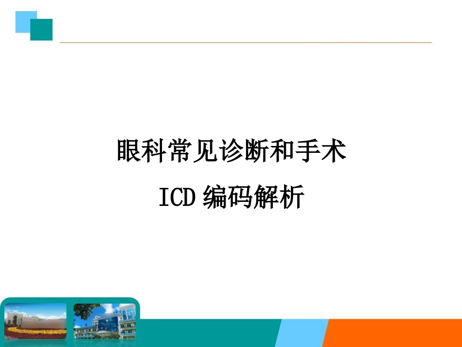 眼科常见疾病和手术ICD编码详解_第1页