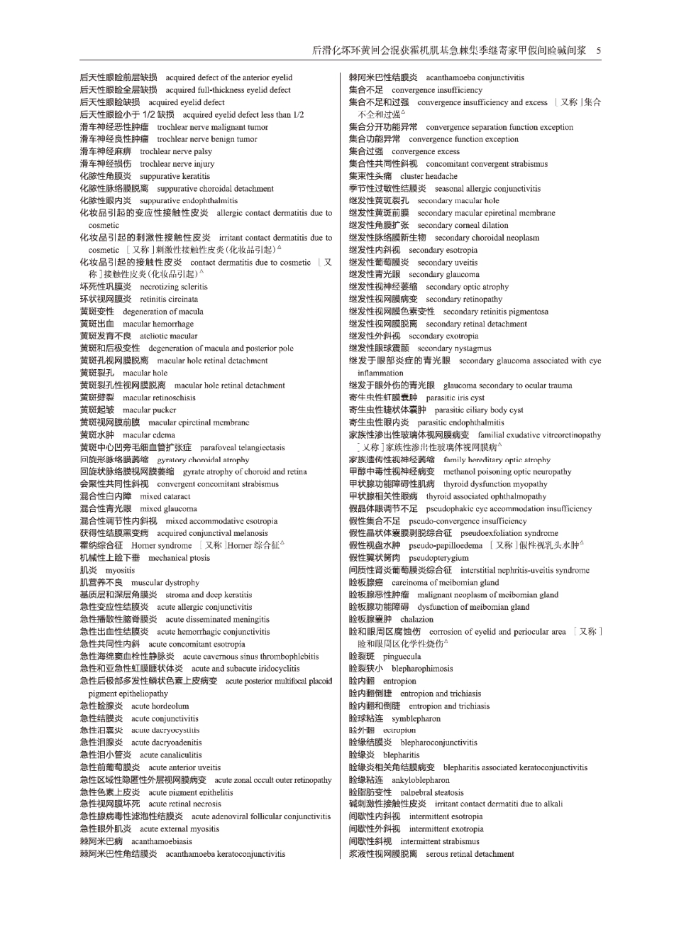 常用临床医学名词2023年版 _第3页