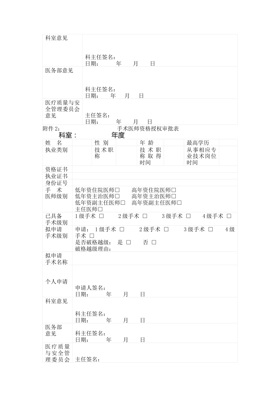 医务人员医疗技术资格授权管理制度_第3页