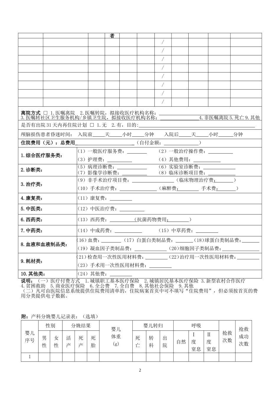 病案首页填写规范_第2页