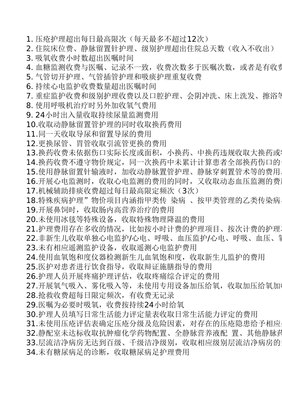 医保办及医生葵花宝典：违规使用医保基金负面清单（含护理、诊疗、手术、麻醉、康复理疗、药品耗材等）_第1页