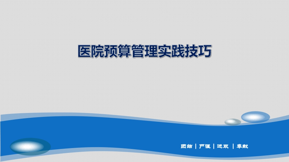 医院预算管理实践技巧.pdf_第1页