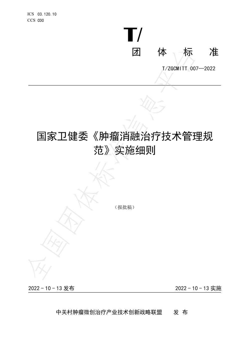 国家卫健委《肿瘤消融治疗技术管理规范》实施细则.pdf_第1页