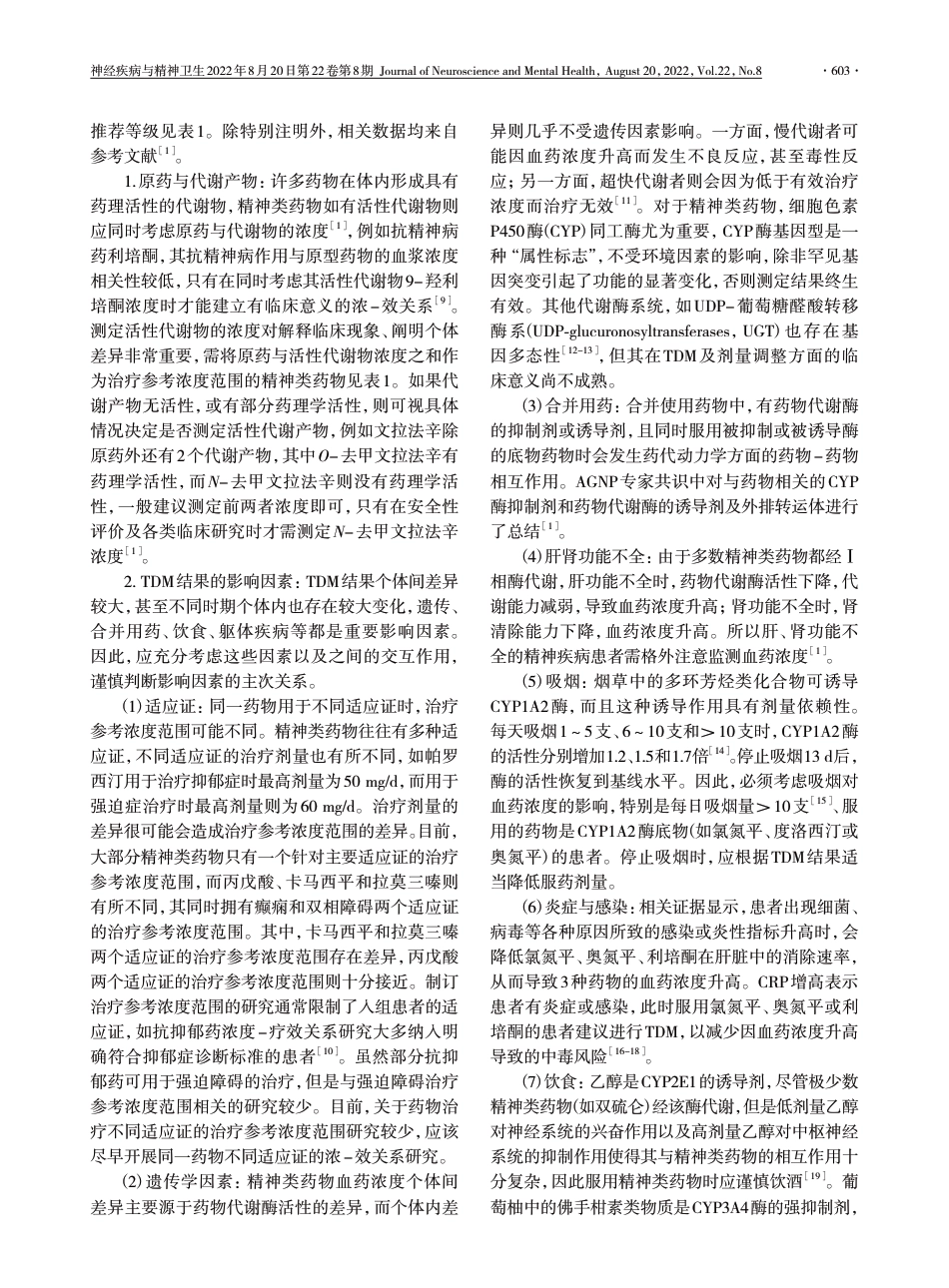 中国精神科治疗药物监测临床应用专家共识2022.pdf_第3页