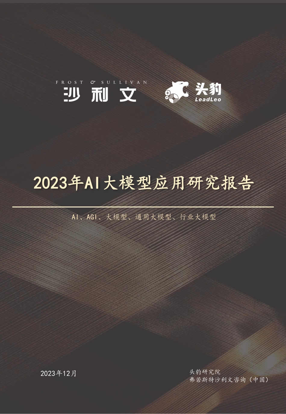 2023年AI大模型应用研究报告_第1页