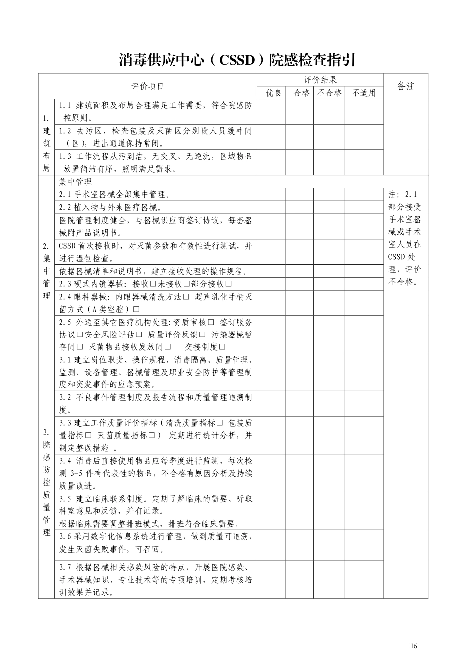 消毒供应中心（CSSD）院感检查指引_第1页