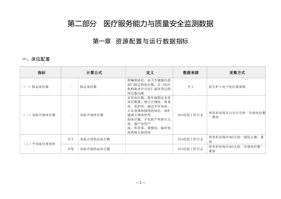 最新医院评审细则：第二部分指标采集数据源设定及数据确值方法(含应用模板)_第2页