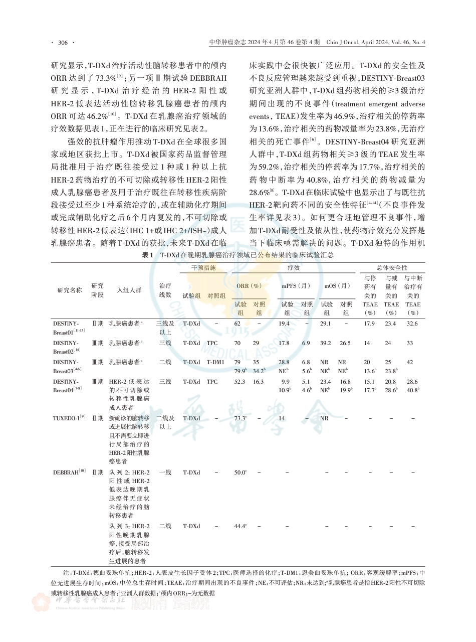 德曲妥珠单抗临床管理路径及不良反应处理中国专家共识（2024版）_第3页