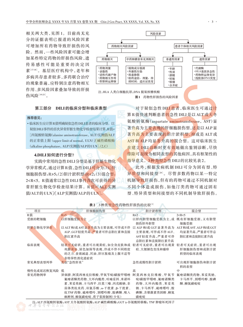 中国药物性肝损伤基层诊疗与管理指南（2024年）_第3页