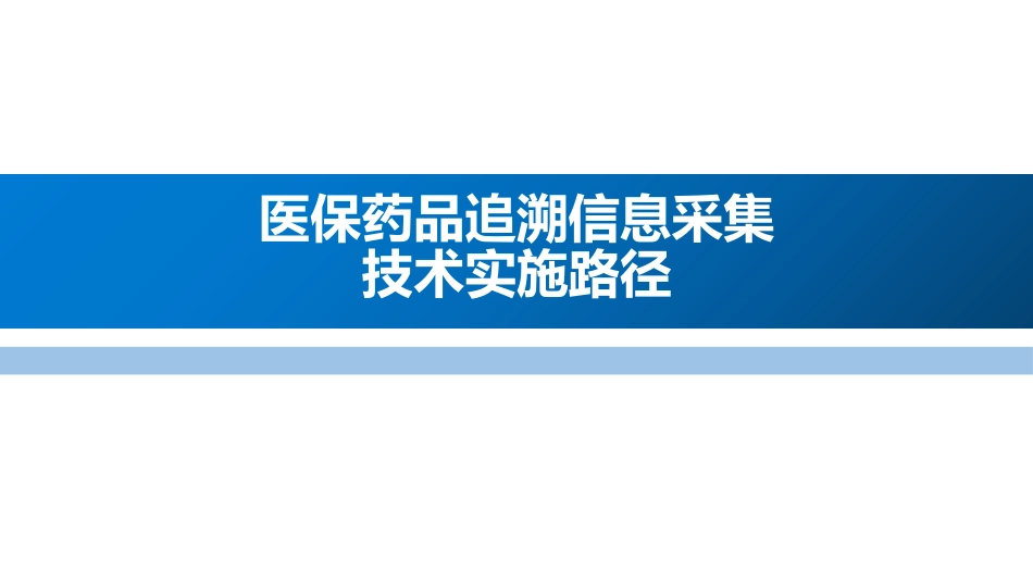 药品追溯码信息采集技术实施路径全省培训_第1页