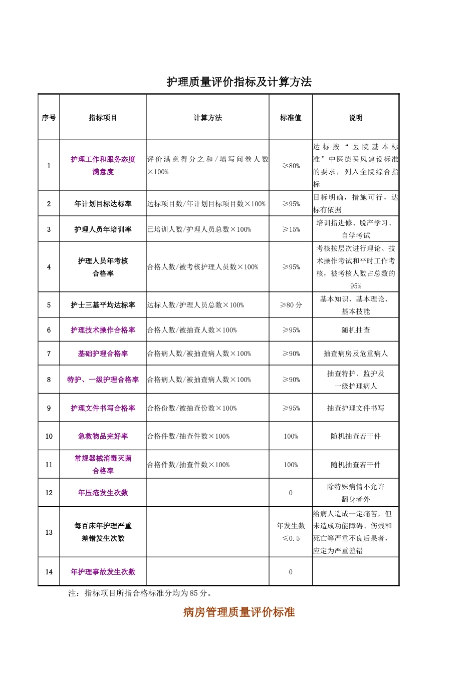 二甲医院护理质量评价标准_第3页