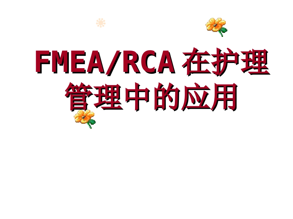 FMEA与RCA与护理持续质量管理_第1页