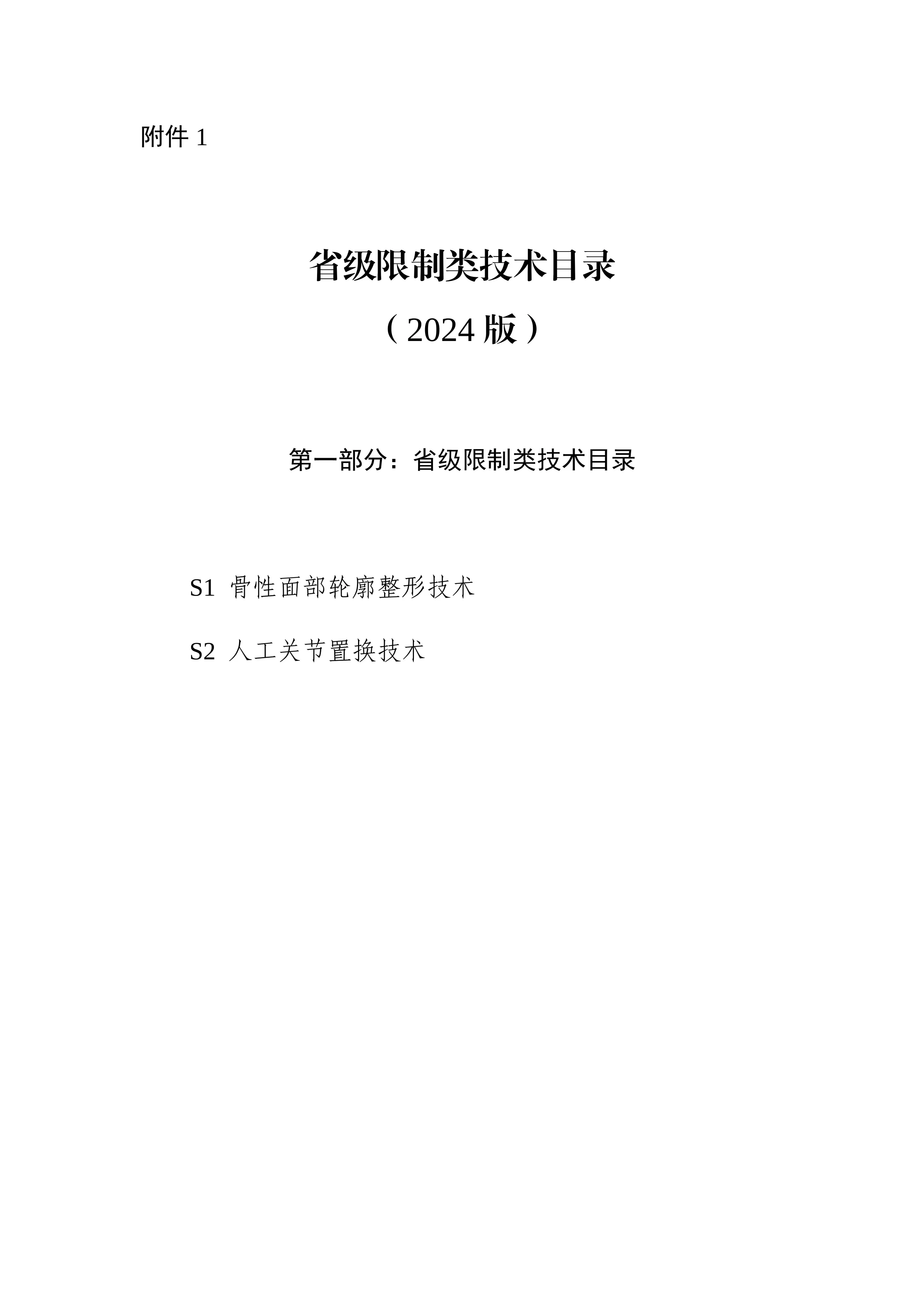 省级限制类技术目录（2024年版）_第1页