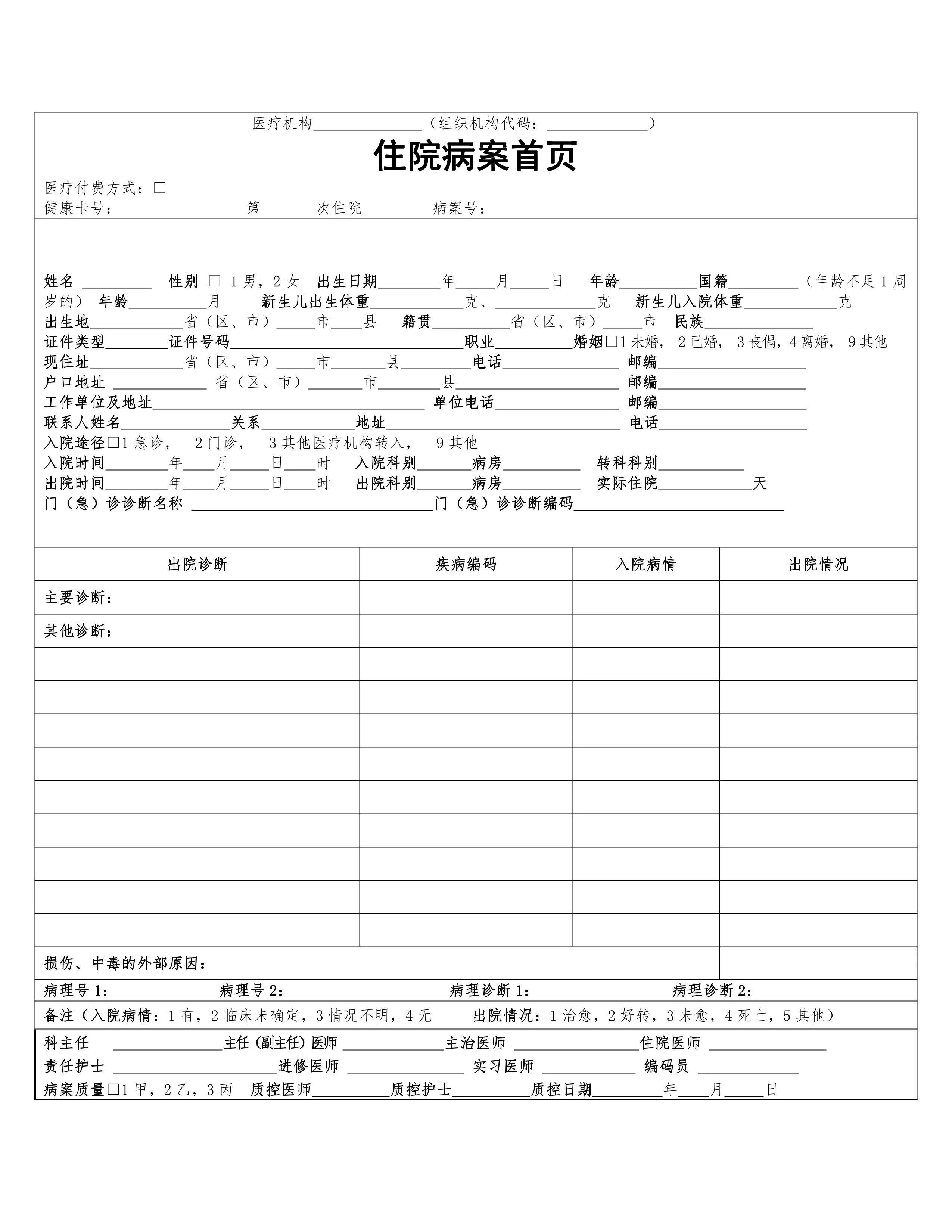 住院病案首页、附页及填写规范技术指南.pdf_第1页