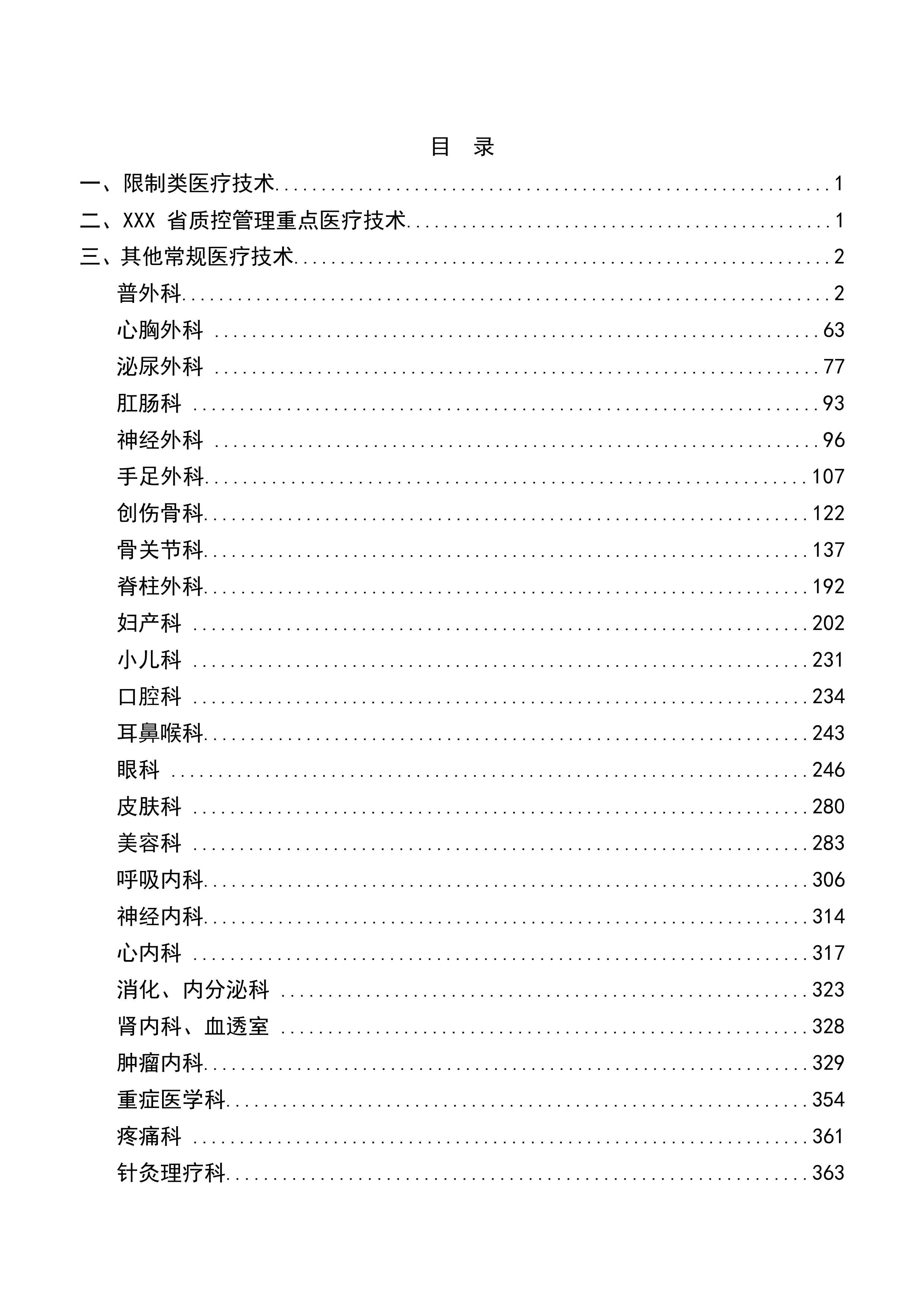 XX市第一医院医疗技术临床应用管理目录（2022年修订）_第3页