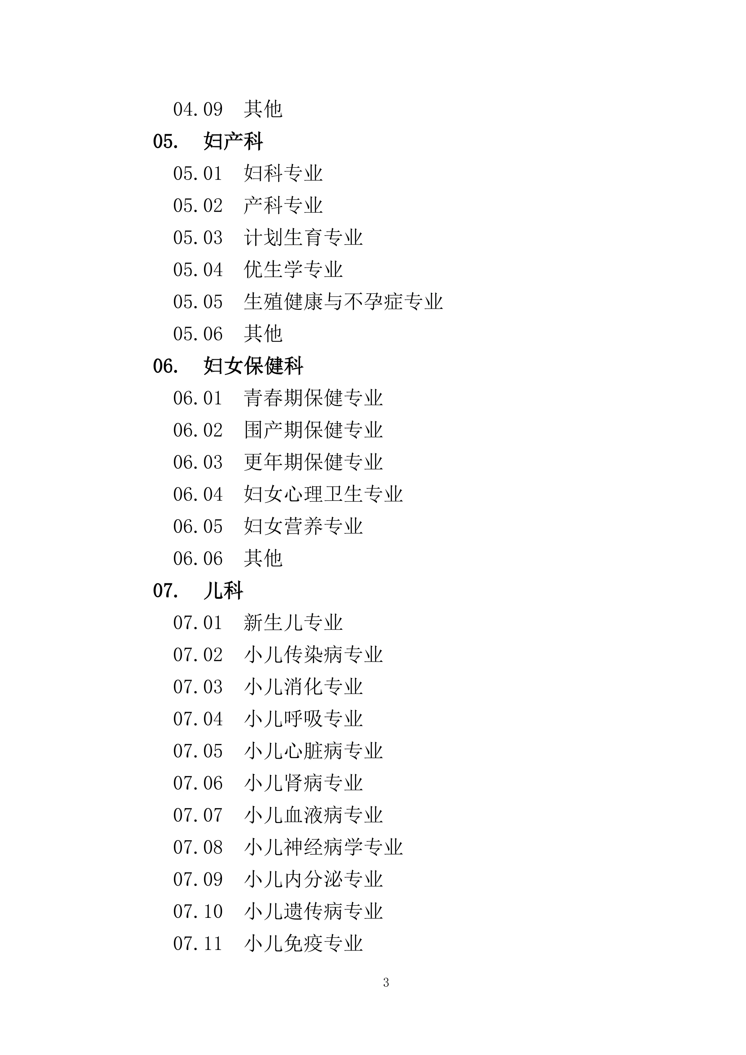 医疗机构诊疗科目名录（2025年含注释）_第3页