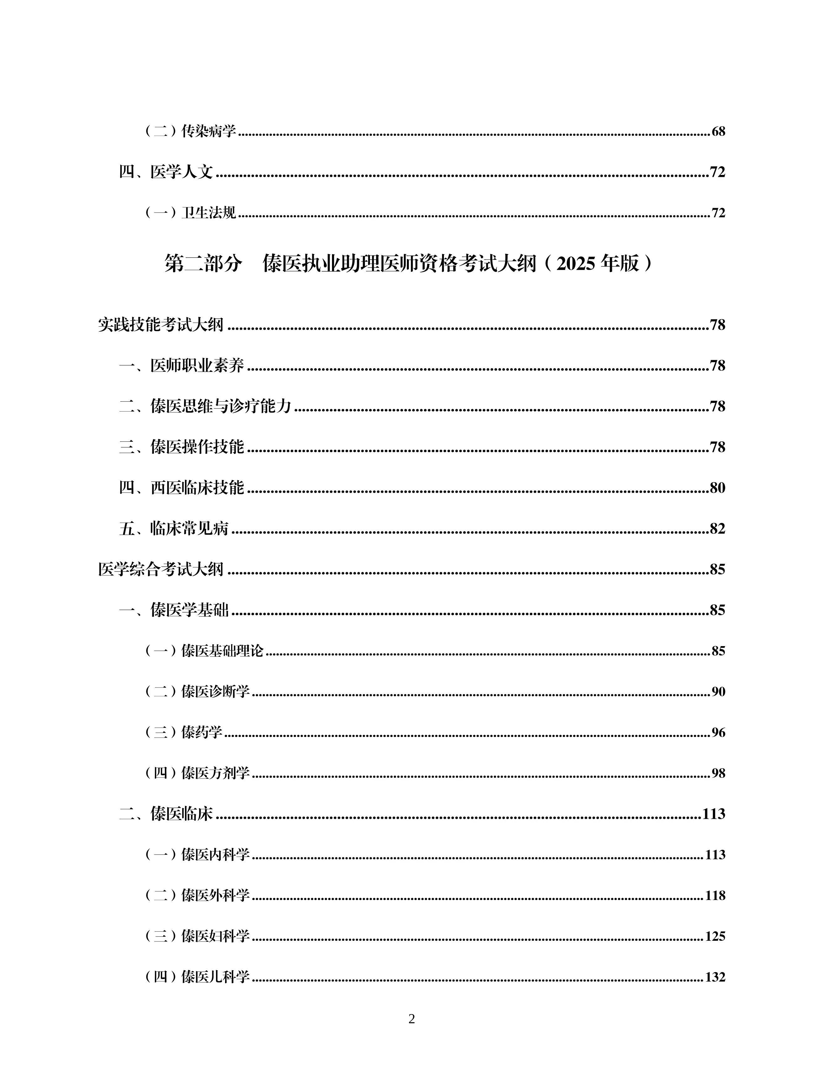 2025年版傣医医师资格考试大纲_第3页