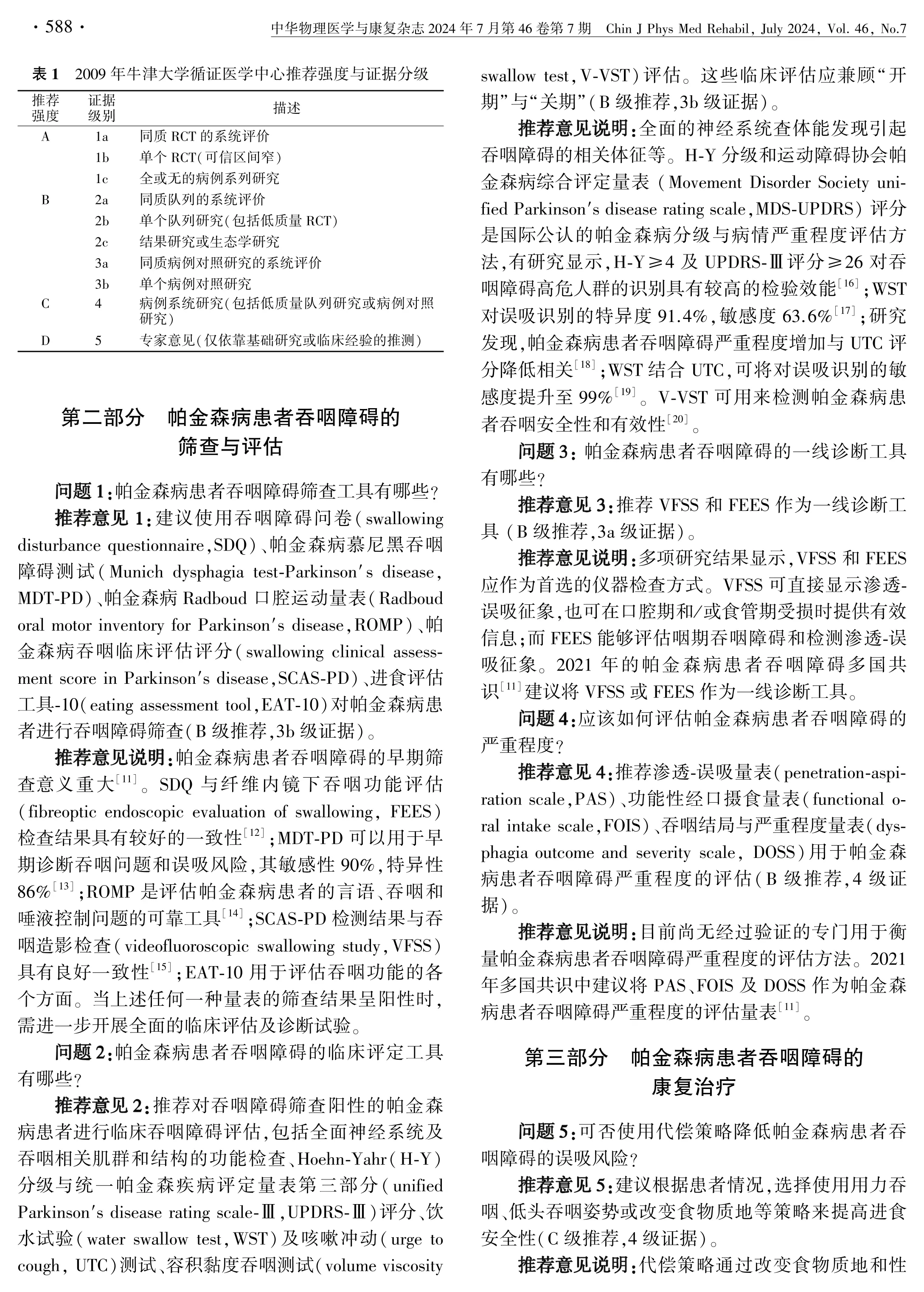 帕金森病患者吞咽障碍康复中国专家共识(2024版)_第2页